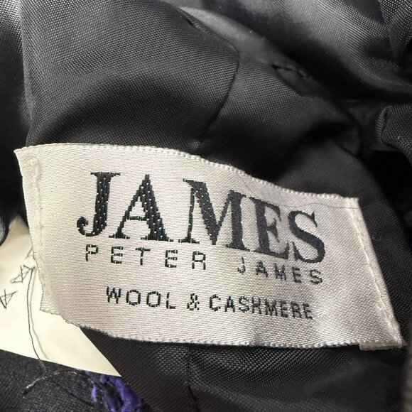 James Peter Vintage Purple & Black Wool Cashmere Women's Cloche Hat Retro Style - Picture 12 of 13